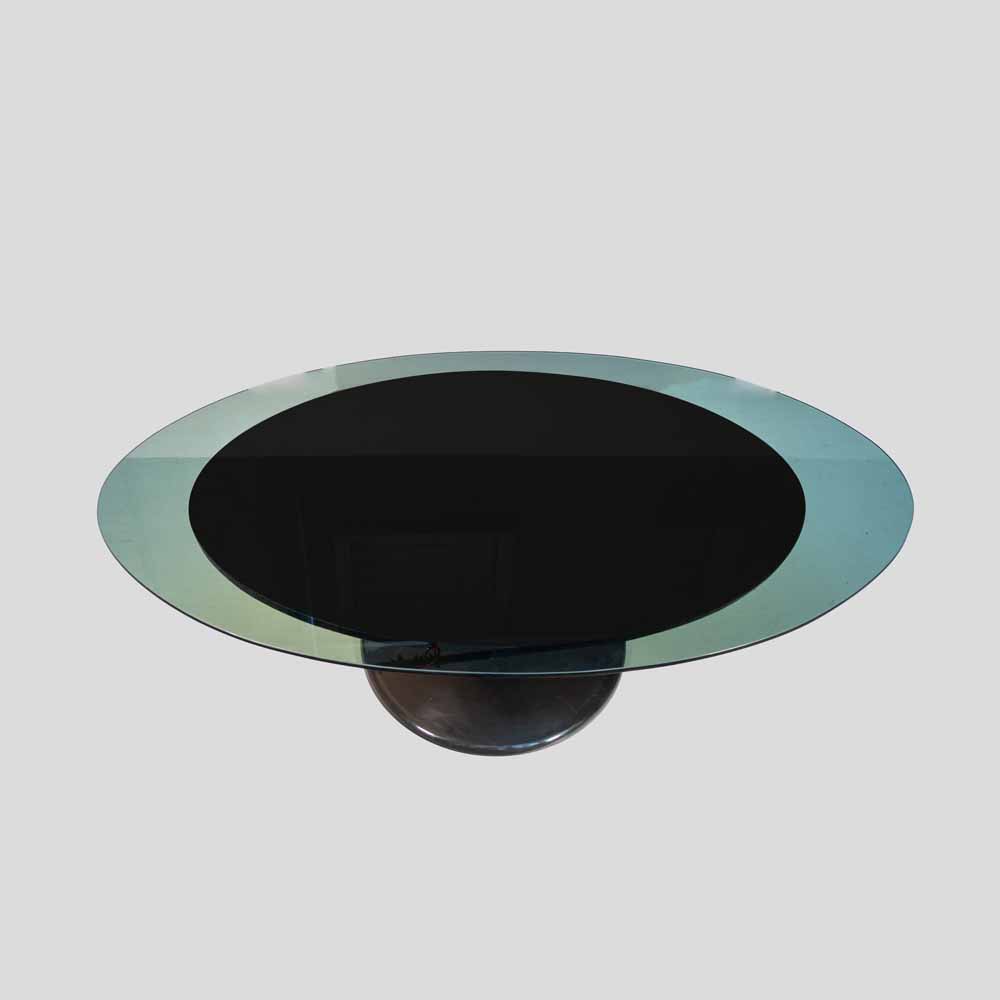 Space Age Marquise Oval Coffee Table by Chromcraft circa 1970-FM2565